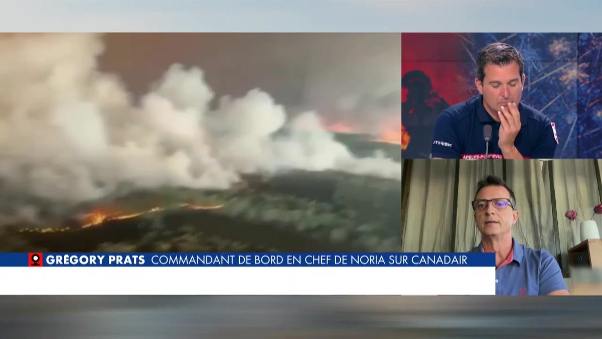 "La France comptait 16 Canadair. Ceux que nous avons perdus n'ont jamais été remplacés" explique Grégory Prats, commandant de bord en chef de Noria sur Canadair dans #HDPros Eliot Deval #Europe1