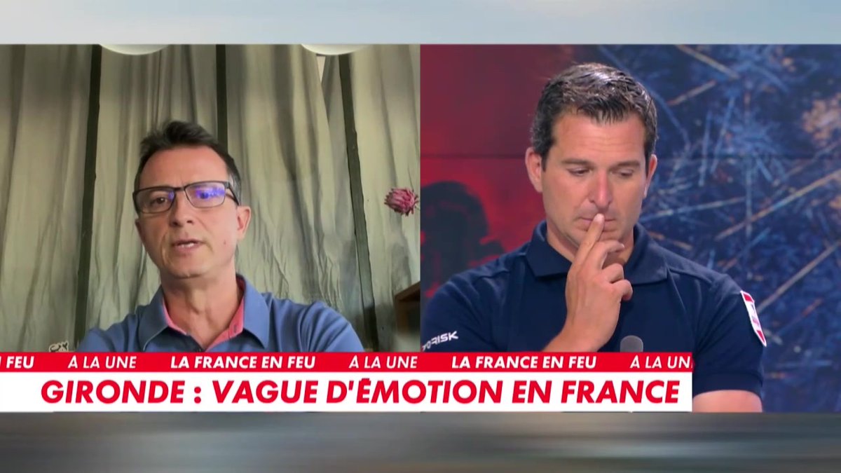 Incendies : "Il faut rentrer à la maison" Eric Brocardi, remercie avec émotion un pilote de canadair #HDPros #Europe1