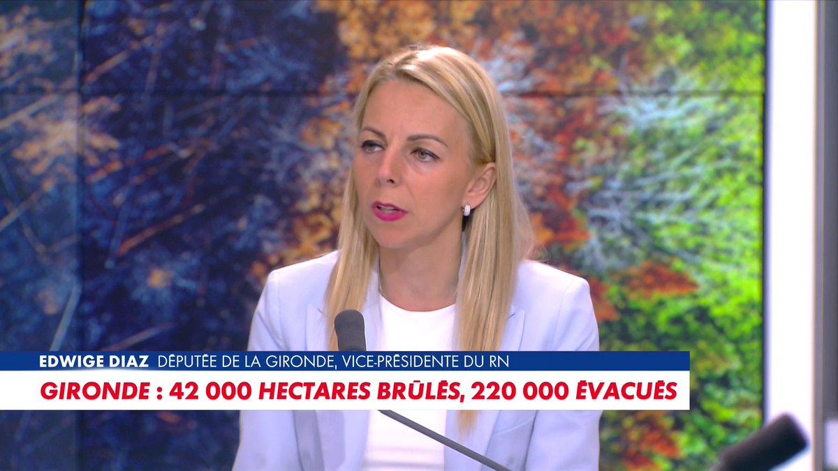 Edwige Diaz à propos des incendies qui touchent la France : «Il faudra pointer les responsabilités des uns et des autres», dans #HDProsEte Toute l'info est à retrouver sur