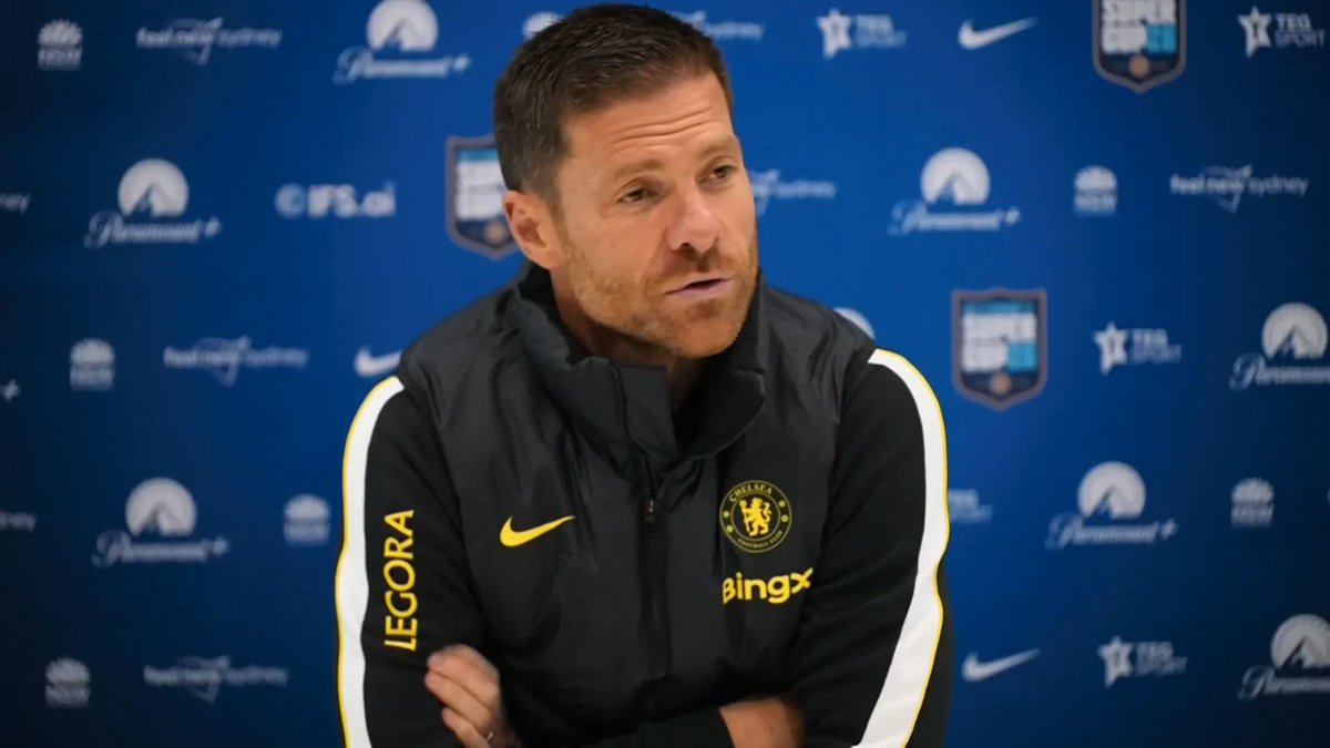"It's a great signing, we needed an important player in that position, we are delighted." Chelsea manager Xabi Alonso on record-breaking signing Morgan Rogers 🔵 [Credit:7News Australia]