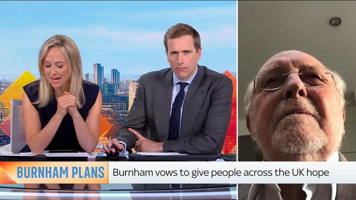 .Sophy Ridge: 'Are you calling on Andy Burnham to put rejoining the EU in the next Labour manifesto?' Former Labour leader, Lord Kinnock: 'I hope developing a closer relationship will not just continue but be accelerated and intensified by a commitment in the next manifesto.'