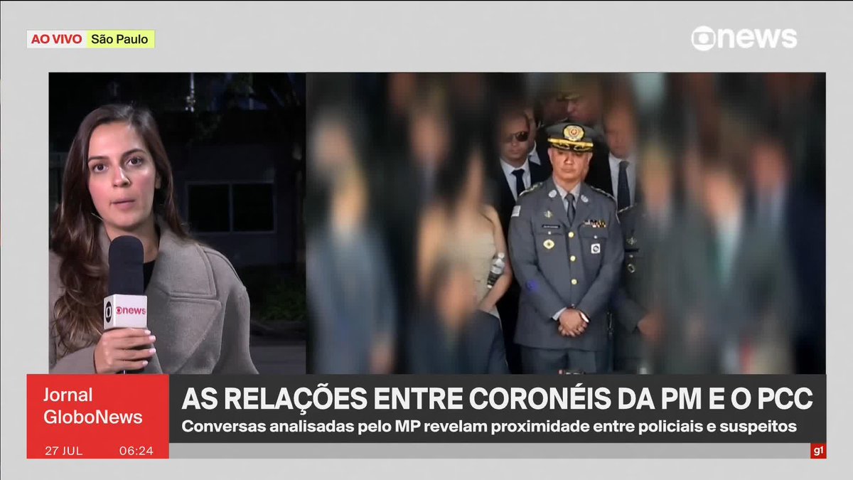 O Ministério Público descobriu conversas entre coronéis da PM e integrantes do PCC. De acordo com a investigação, integrantes do PCC teriam sido convidados para se hospedarem em uma colônia de férias da PM. ➡️ Assista à #GloboNews: #jornalglobonews