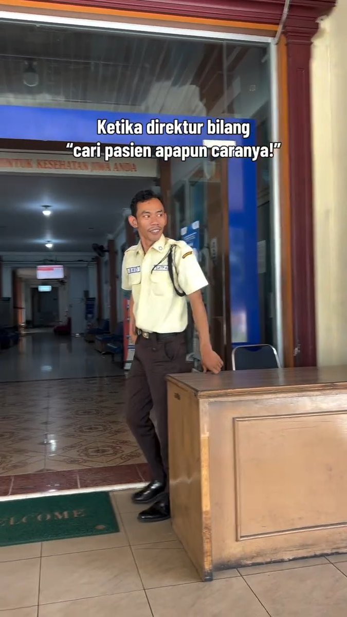 Plot twist nya pak satpam nya juga pasien yang masih dalam perawatan😭😂