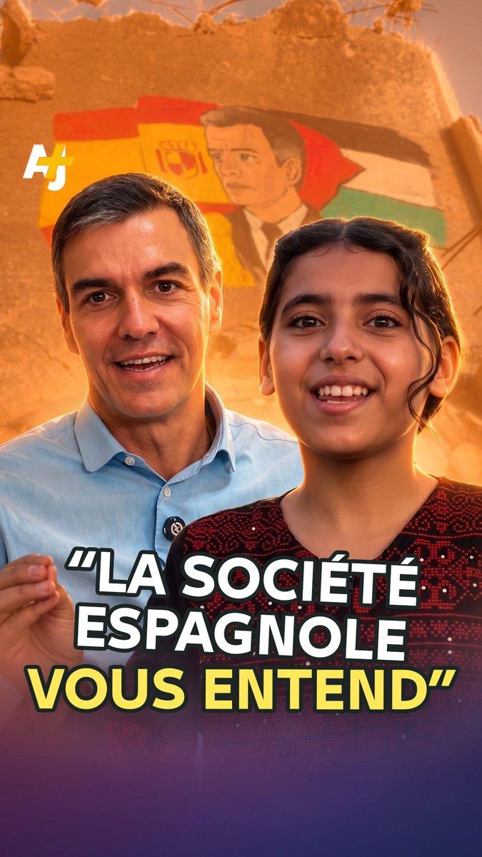 “Toute la société espagnole vous entend.” Le Premier ministre espagnol Pedro Sánchez remercie Layan, une Palestinienne de Gaza, pour le portrait qu’elle a peint.
