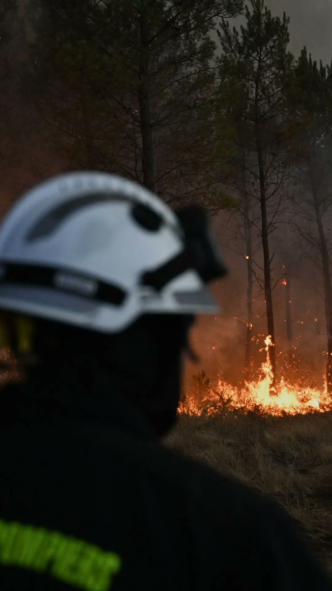 A raging wildfire in southwest France forced the evacuation of 55,000 people overnight Sunday, bringing the total forced out of their homes to a staggering 220,000 in one region alone. Heavy machinery was used to cut back vegetation as firefighters continued to battle the blaze.