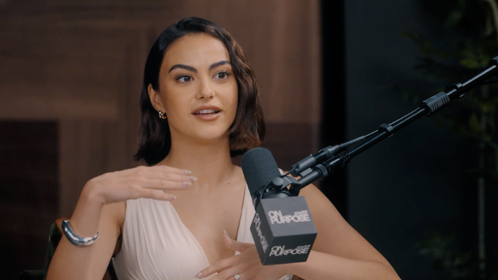 Camila Mendes breaks down the hidden pressures of set life in a new episode of On Purpose with Jay Shetty.