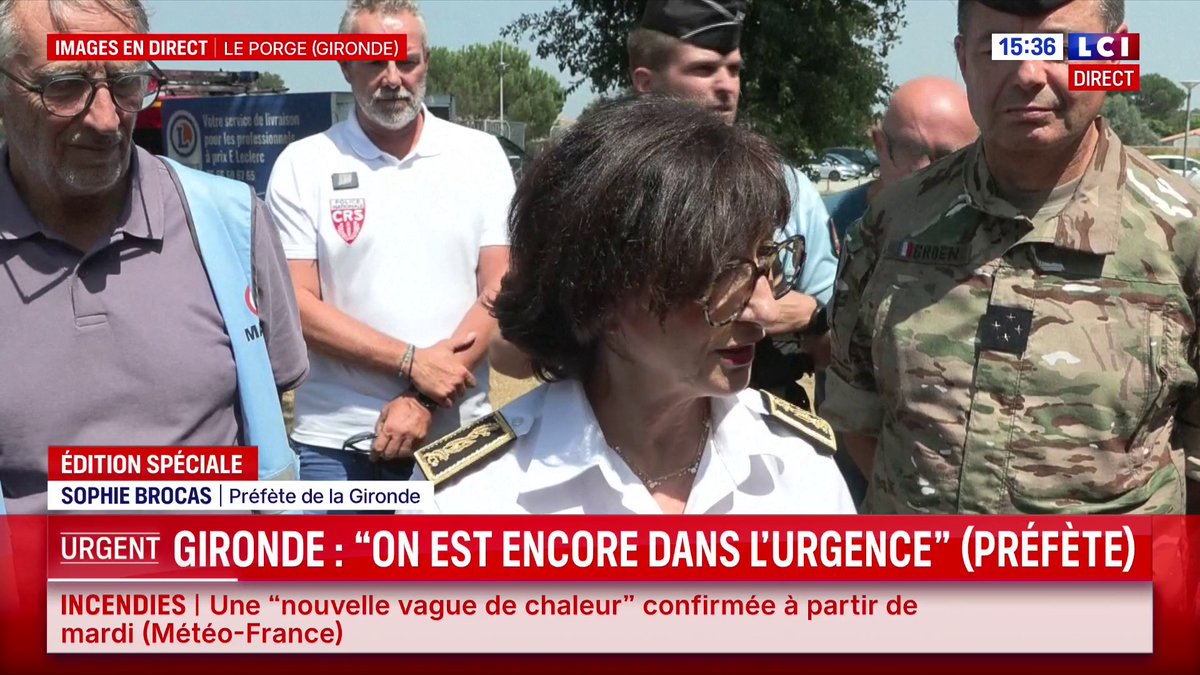 🔴 Incendie en Gironde : "Ce n'est pas le temps de la polémique, des critiques. Les gens ont le droit d'être en colère (...) mais le temps de la polémique n'est pas venu, ce n'est pas le moment, le feu n'est pas fixé (...) Restons chacun concentrés" : Sophie Brocas.