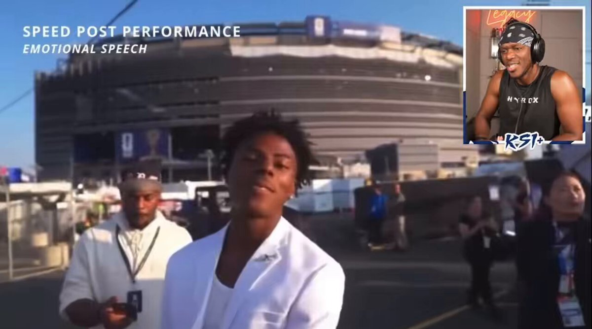 KSI praises Speed’s work ethic saying he deserves all the success after performing at the World Cup Final ❤️