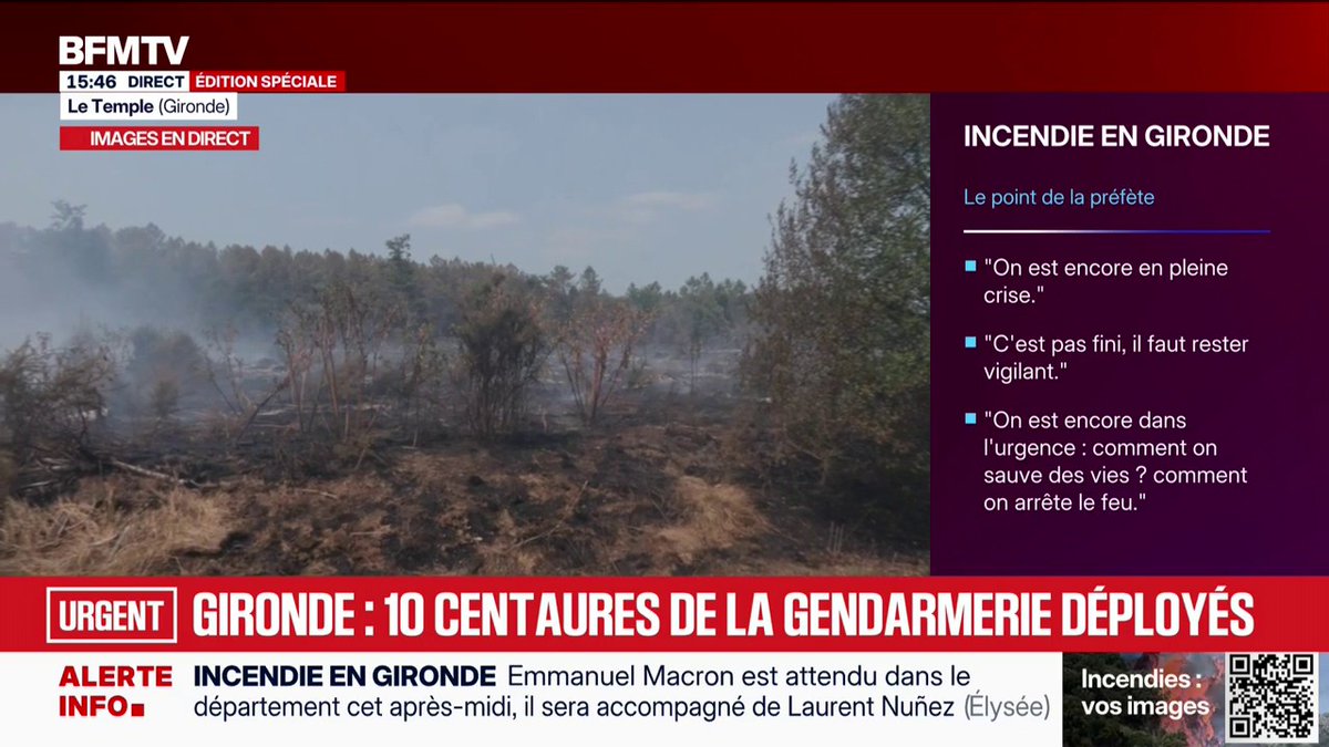 Incendies en France: 10 Centaures de la gendarmerie déployés en Gironde dès ce soir