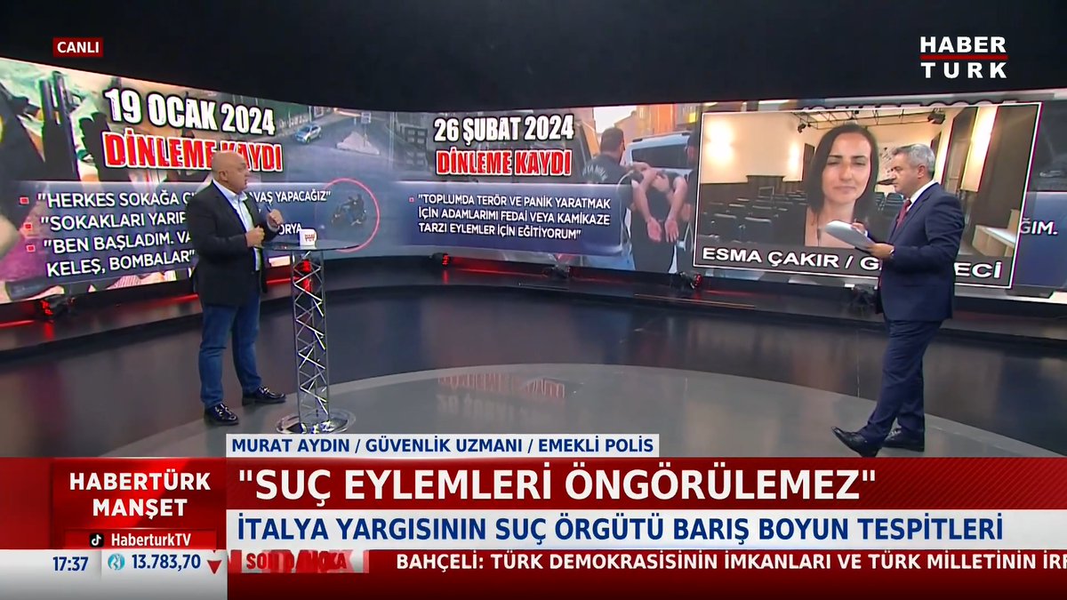📌Elektronik kelepçede "kaos" planı. 📌İtalya'da dinlemeye takılan Barış Boyun'un Türkiye planı. 📌Boyun örgütü ve Sicilya mafyası arasında benzerlik var mı? 📌Barış Boyun Türkiye ve Avrupa'da ne amaçlıyor? 📌Sokaklarda terör estiren çetenin asıl hedefi neydi? 📌Avrupa'da kaç hücresi var? 📌Barış Boyun'un henüz deşifre olmayan hücreleri nerede? #HabertürkManşet'te Zülfikar Ali Aydın sordu; Gazeteci Esma Çakır ve Güvenlik Uzmanı - Emekli Polis Murat Aydın anlattı.