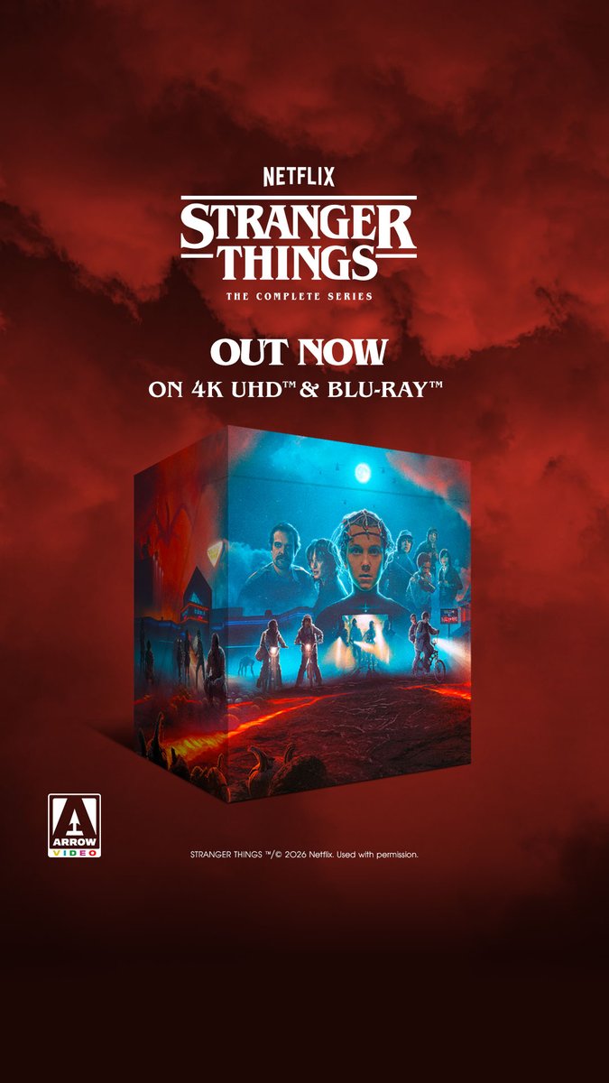 The wait is over. STRANGER THINGS: THE COMPLETE SERIES boxset, out now on 4K UHD and Blu-ray📼