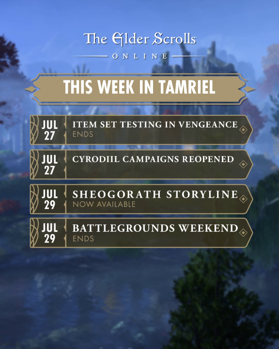 A favorite Daedric Prince makes a return to Tamriel this week. 🧀 Don't miss it!
