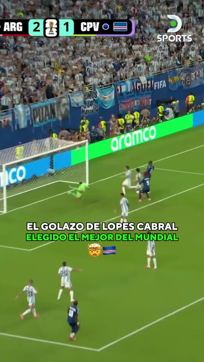 NO PODÍAN ELEGIR OTRO ⚽🔥🇨🇻 Esta locura de Sidny Lopes Cabral de Cabo Verde contra Argentina fue elegido el mejor gol de todo el #MundialEnDSPORTS. ¿Estás de acuerdo con la elección? #FIFAWorldCup