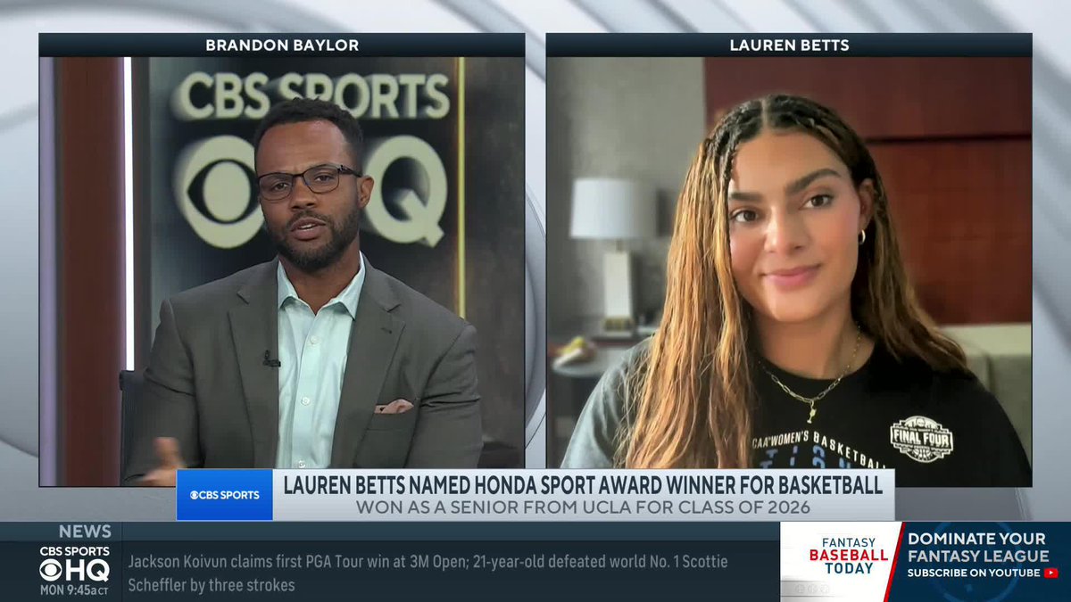 Lauren Betts reflects on winning the Honda Sport Award for Basketball ❤️ Watch the CWSA #HondaCup 🏆 Awards tonight on CBS Sports Network to see who is named Honda Cup Collegiate Woman Athlete of the Year.