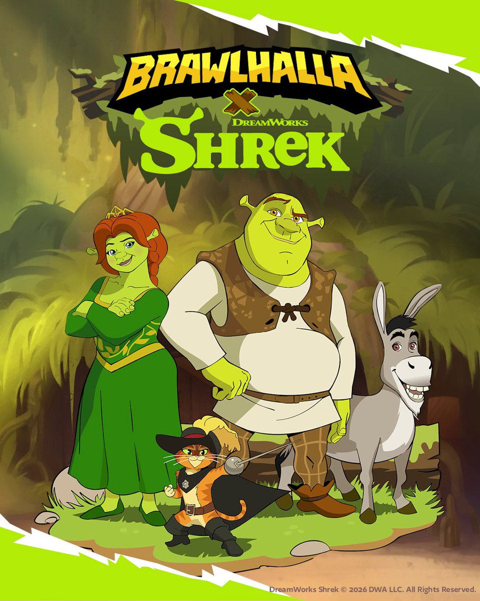 It's not a dream, 2 days until Shrek, Fiona, and Puss in Boots join the Brawl!
