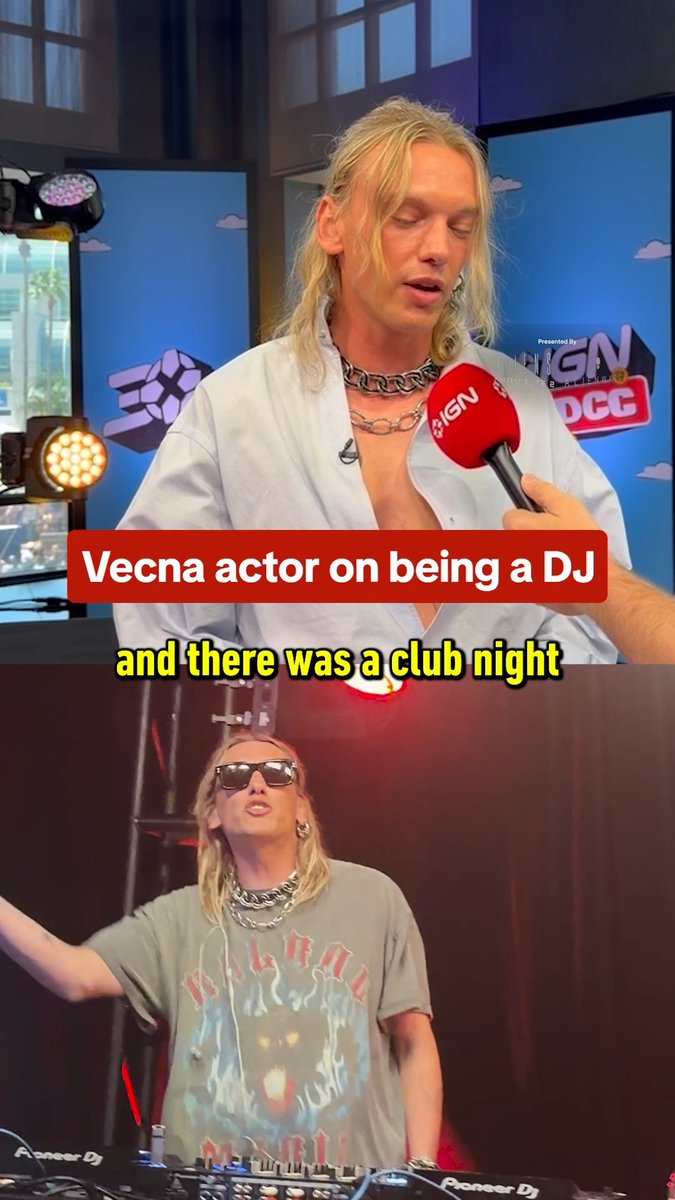 DJ Vecna (Jamie Campbell Bower) sent us to the upside-down at the IGN party at #SDCC In partnership with Aliens: Fireteam Elite 2, Alienware, BRISK x Splatoon Raiders and Ramayana