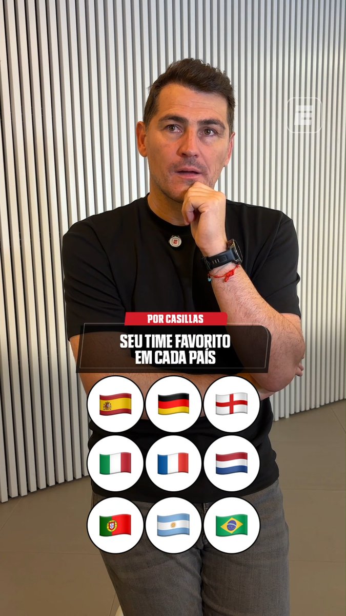🚨Iker Casillas elige a su equipo favorito de cada país.