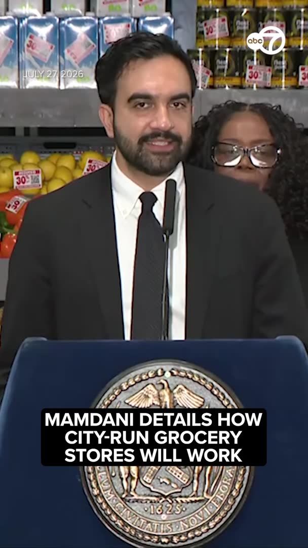 On Monday, Mayor Zohran Mamdani gave more details on how his city-run grocery stores will work. Mamdani announced that a core basket of everyday groceries will be 30 percent cheaper. More: