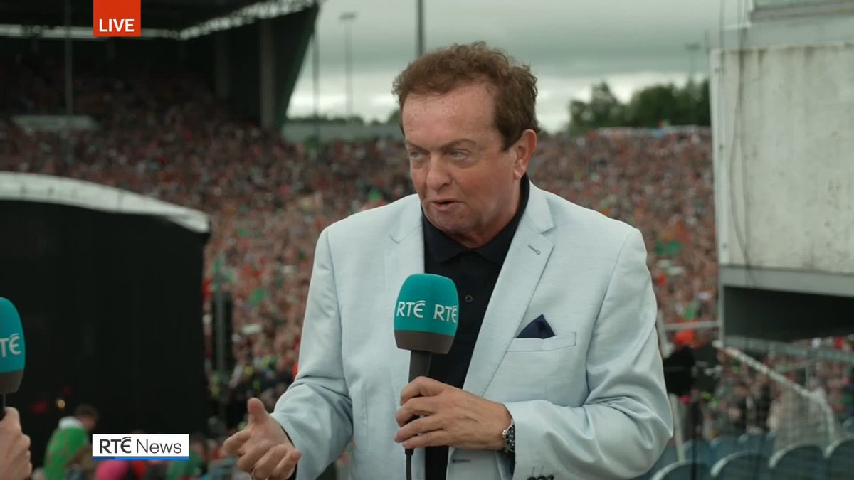 Mayo chants erupt at MacHale Park as the crowd gets set to welcome home their heroes along with the Sam Maguire. It's been an incredible day for the team as they made the journey from Dublin to the west.