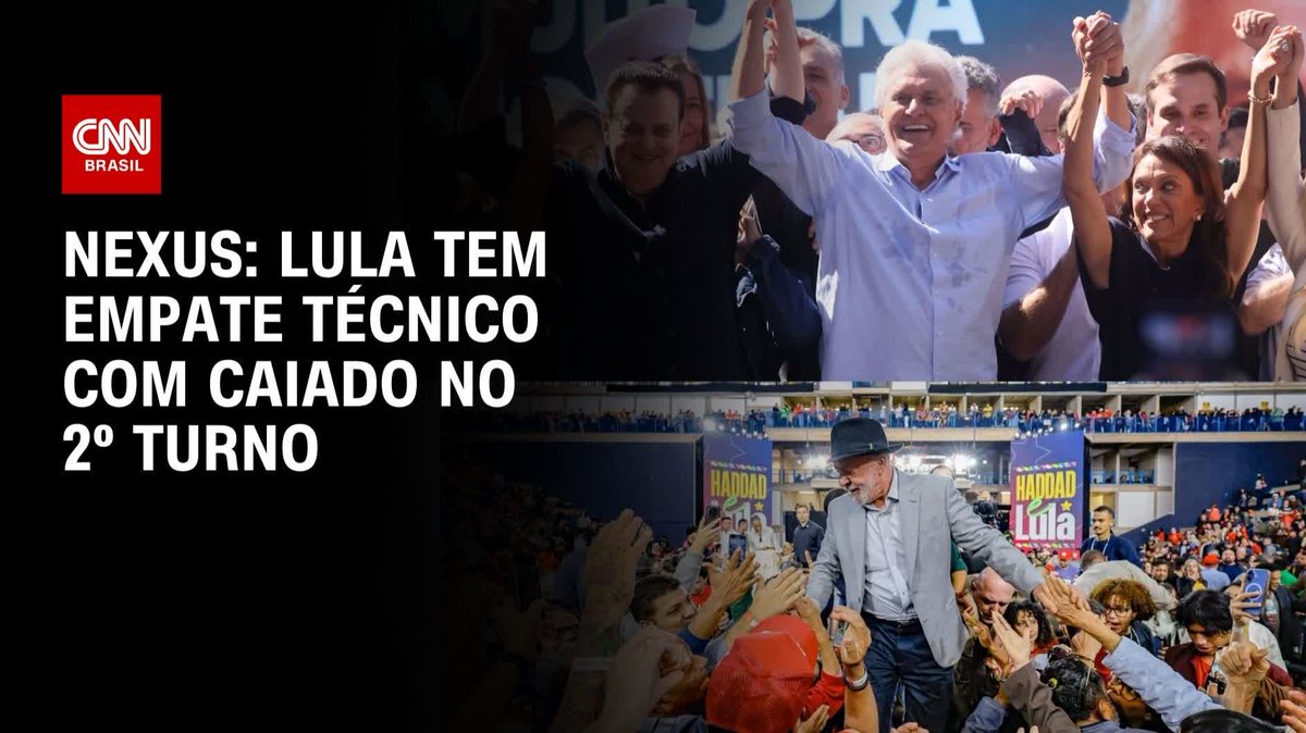 Nexus: Lula tem empate técnico com Caiado no 2º turno; assista #BastidoresCNN