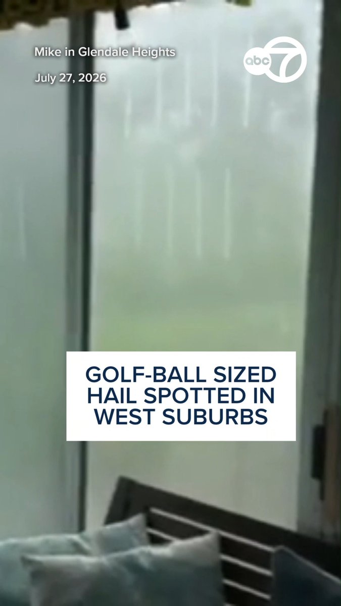 ABC7 viewers sent video showing hail pounding the west suburbs amid severe weather in the Chicago area.