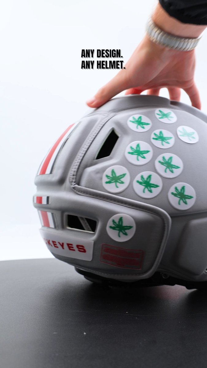Peel and Stick. It's that easy. Guardian Caps 🤝 Buckeyes