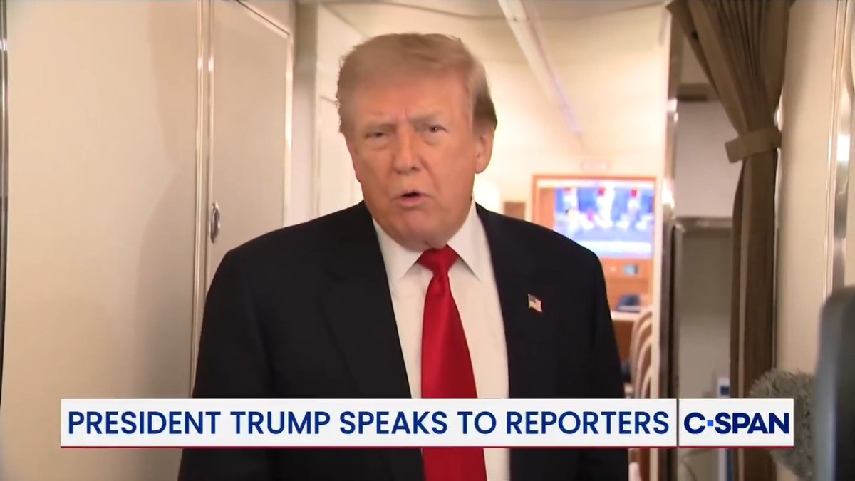 President Trump says U.S. has plenty of military stockpiles but is also building up: "When I left, the cupboards were full... When I came here with Obama, he didn't buy ammunition — we had very little, and I got it built... As soon as I left, they gave a lot of 'em to Ukraine."