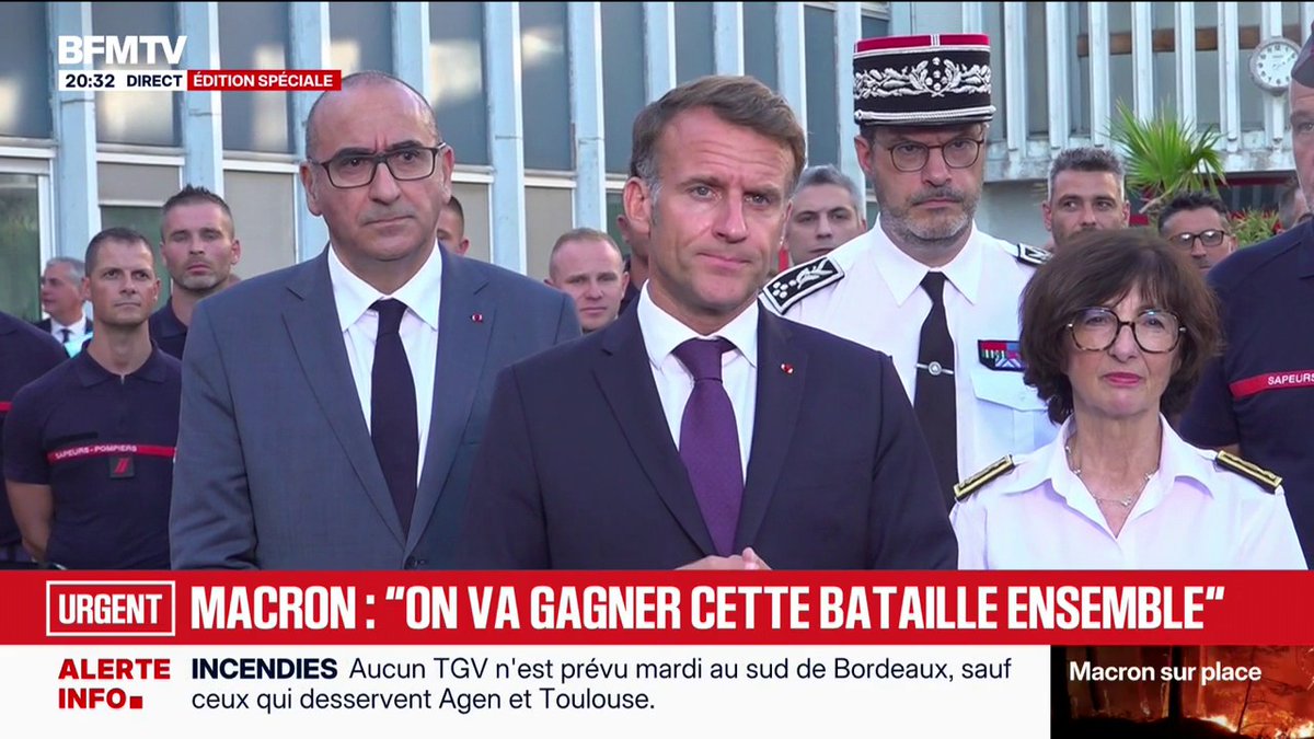 Incendies: "116.000 hectares ont brûlé depuis le début de cette saison des feux", indique Emmanuel Macron