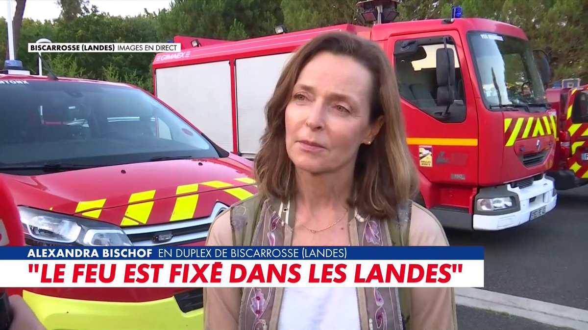 Hélène Larrazet, maire (DVD) de Biscarrosse, reste méfiante sur l'évolution de la situation de l'incendie : «Même s'il est fixé, le feu reste une menace», dans #100PolitiqueEte Toute l'info est à retrouver sur