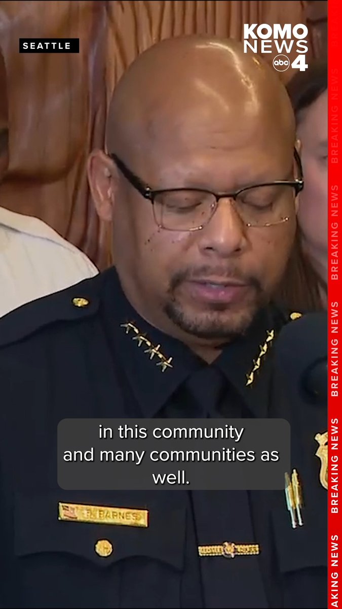 Seattle Police Chief Shon Barnes' opening remarks at a press conference Monday morning about the mass shooting at the Bite of Seattle food festival Sunday night. Barnes was out of state at a conference, so not present, during the first press conference that occurred just before 11 p.m. Sunday night. Barnes said the shooting was the result of two individuals firing at each other, and the victims were caught in the crossfire. A 15-year-old suspect was detained and booked for investigation of first-degree assault and firearms violations, but no one is formally under investigation for homicide at this point. Police are working to identify a second suspect. Full story here: #komo #komo4 #komonews #seattle