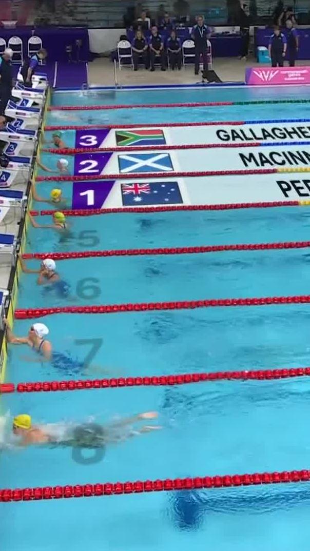 The Women's 100m Butterfly goes to Alex Perkins from Australia ๐ฆ๐บ๐ฅ South Africa's Erin Gallagher pockets the bronze from lane two ๐ฟ๐ฆ๐ฅ ๐บ Stream #Glasgow2026 on DStv: #SSCommonwealthGames
