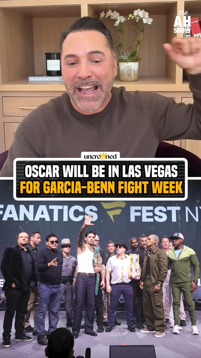 "Front and center, I will be there. I cannot wait!" The Golden Boy can't wait to be on stage for all the #GarciaBenn fight week events. #HelwaniShow