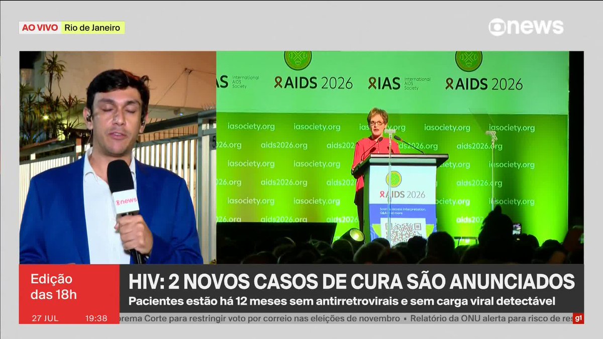 Dois novos casos de cura do HIV foram anunciados nesta segunda-feira (27). Os pacientes estão há 12 meses sem antirretrovirais e sem carga viral detectável. ➡ Assista à #GloboNews ao vivo: #Edição18