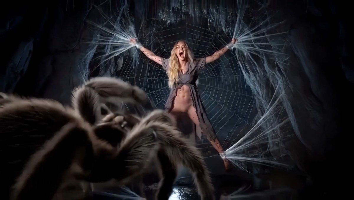 She wandered into the wrong cave. The monster spiders didn’t kill her. They used her. #EroticHorror #Spider #Host
