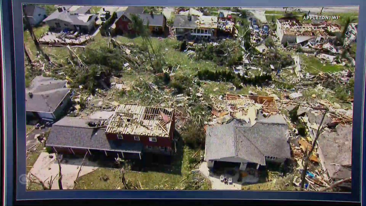 An "extremely dangerous" tornado hit parts of eastern Wisconsin on Monday afternoon, according to the National Weather Service, leaving significant damage and knocking out power for thousands of people.