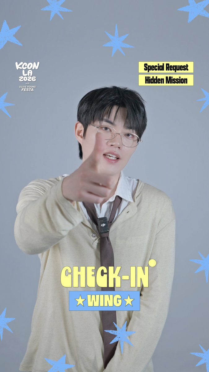 [#KCONLA2026] #WING CHECK-IN Are you ready to enjoy KCON LA 2026 with WING? ✨ Check out WING’s special request and spot the hidden mission in the video! 👀 Respond to the request and guess the mission for a chance to win a prize 🎁 KCONers, let us know in the comments~! - 𝐆𝐄𝐓 𝐘𝐎𝐔𝐑 𝐓𝐈𝐂𝐊𝐄𝐓 𝐍𝐎𝐖! 🎟️ 🔗Ticket Info - KCON LA 2026 AUG 14-16 Arena, LA Convention Center Let’s #KCON