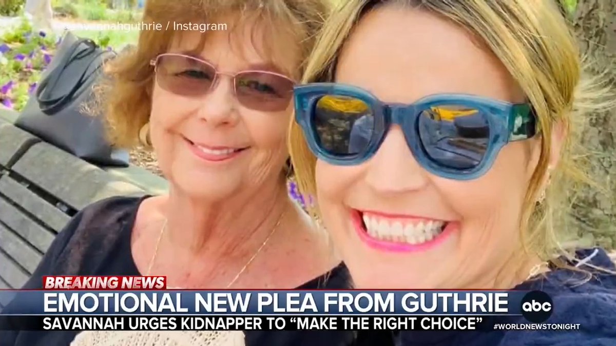 Savannah Guthrie has released a new emotional plea for information about her mother Nancy Guthrie who was abducted nearly six months ago. In an Instagram post, Savannah asked her mother's kidnapper to "do the right thing." Aaron Katersky has details.