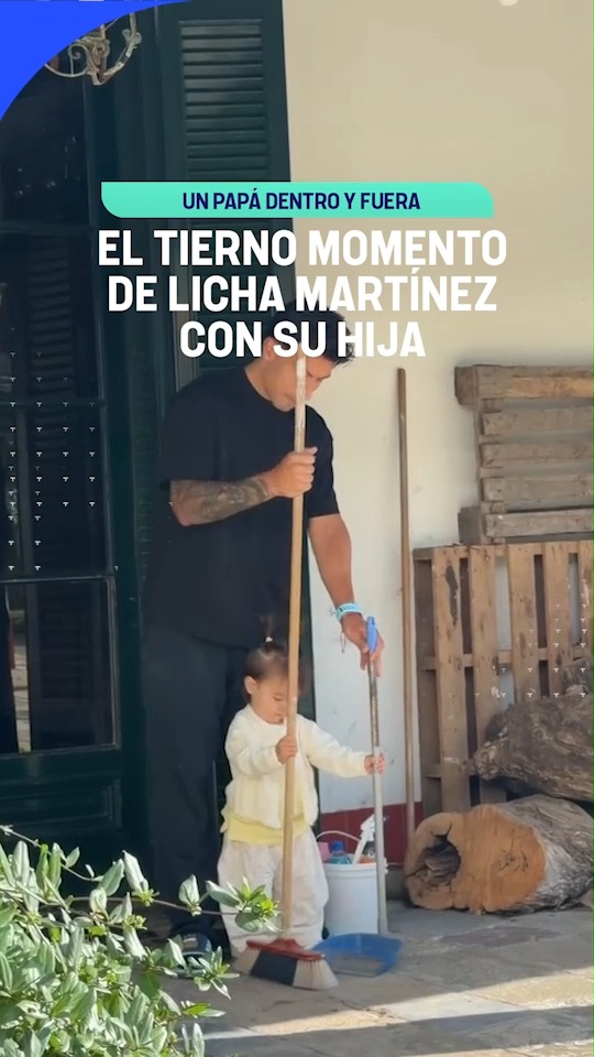LICHA MARTÍNEZ EN MODO PAPÁ 😍 🇦🇷 El tierno momento del defensor de la Selección Argentina con su hija que capturó su pareja en Gualeguay 🫶 🎥 @lopezbenitemuri