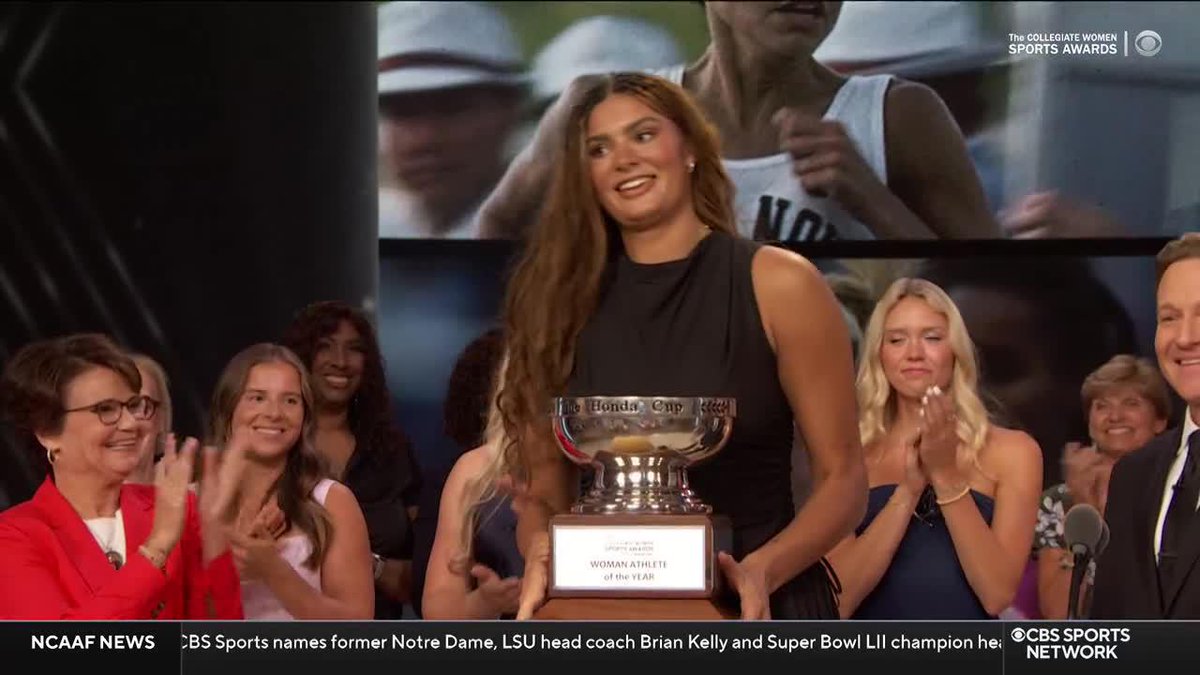 "By far this is like the biggest award I've ever received. The legacy this award leaves ... It's an honor to be a part of." - lauren betts on joining the legendary list of CWSA #HondaCup 🏆 winners