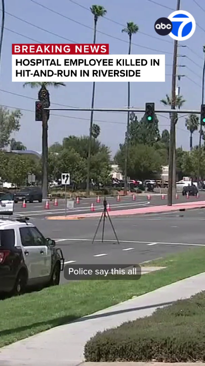 Police are searching for a driver who fled from officers and fatally struck a hospital employee near Kaiser Permanente Riverside Medical Center. Officers were in a parking lot when they approached a parked car because of a vehicle code violation, police said. Police said the driver took off as officers walked up to the car. Seconds later, the suspect struck the victim.