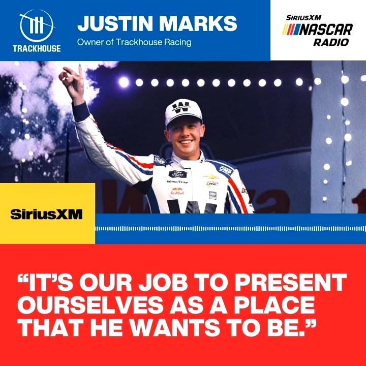 👀 "2028 [. . .] is a little too far away I think for us to be spending a lot of bandwidth on at the moment." Trackhouse Racing owner Justin Marks on the rumors about Connor Zilisch's future after 2027. Full Interview ➡️