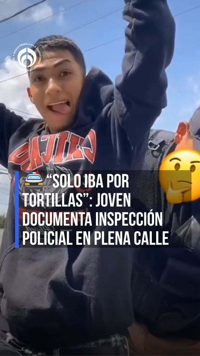 🚔🔴“Solo iba por tortillas”: Joven documenta una inspección policial exprés; así grabó el momento en que lo detuvieron en plena calle. #RFmx #Imperdible Crédito IG: el_charlyoficial