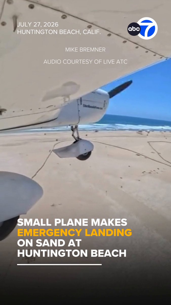 A small plane made an emergency landing on the sand at Huntington Beach shortly after takeoff on Monday, and it was all captured on video. Now, the pilot and his 16-year-old passenger are speaking out about what led up to the landing. Bianca Buono Read more: