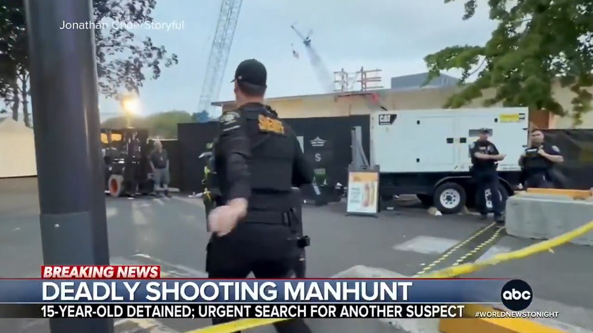 At least three people were killed when gunmen opened fire during a food festival near Seattle’s Space Needle. One suspect is in custody, one suspected shooter was killed and an urgent manhunt is underway for a third suspect. @alexstoneabc has the latest.