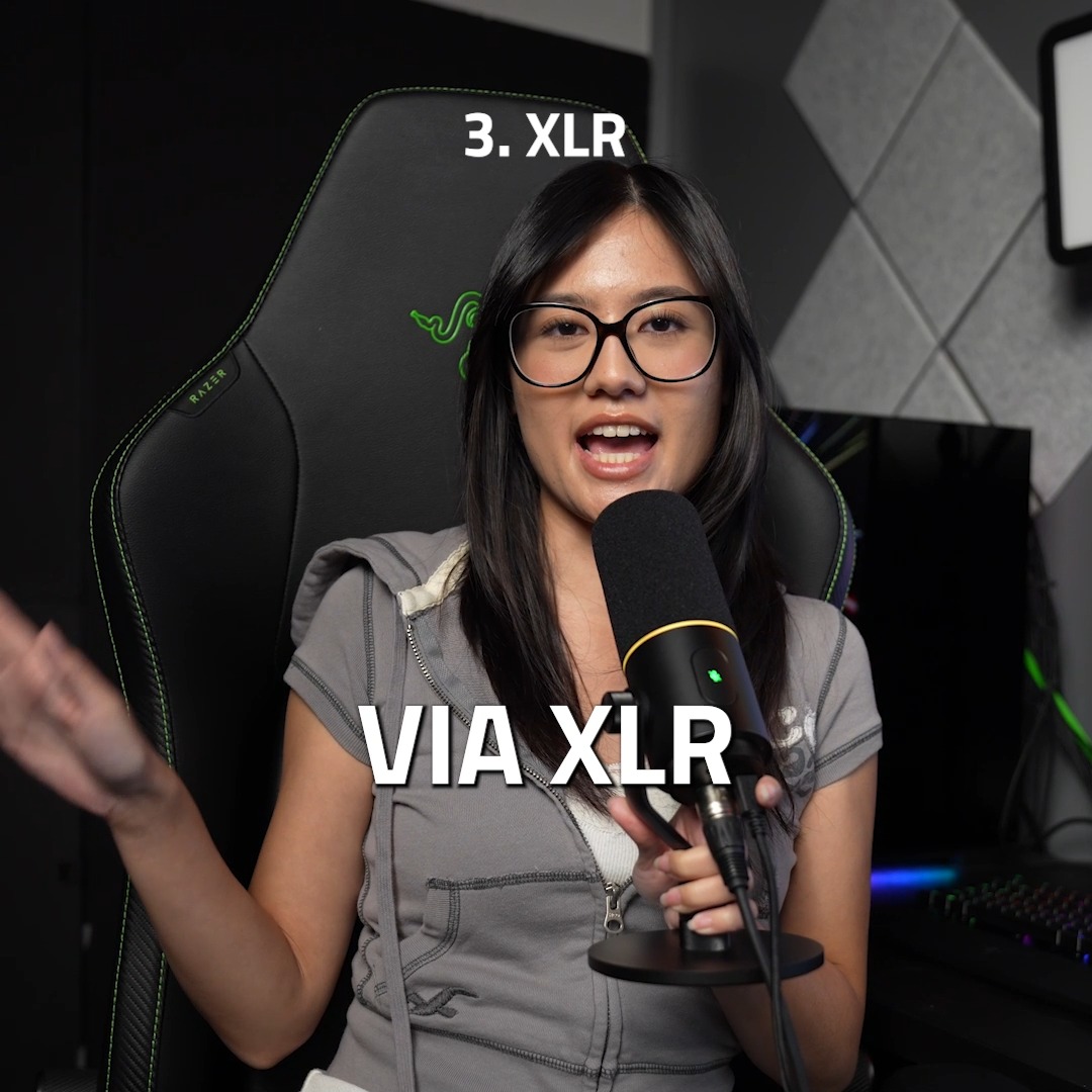 Hear the difference between your phone's built-in mic and the Razer Seiren V3 Pro in USB-C and XLR modes, then decide for yourself. See what XLR connectivity can bring to your setup with the Razer Seiren V3 Pro: