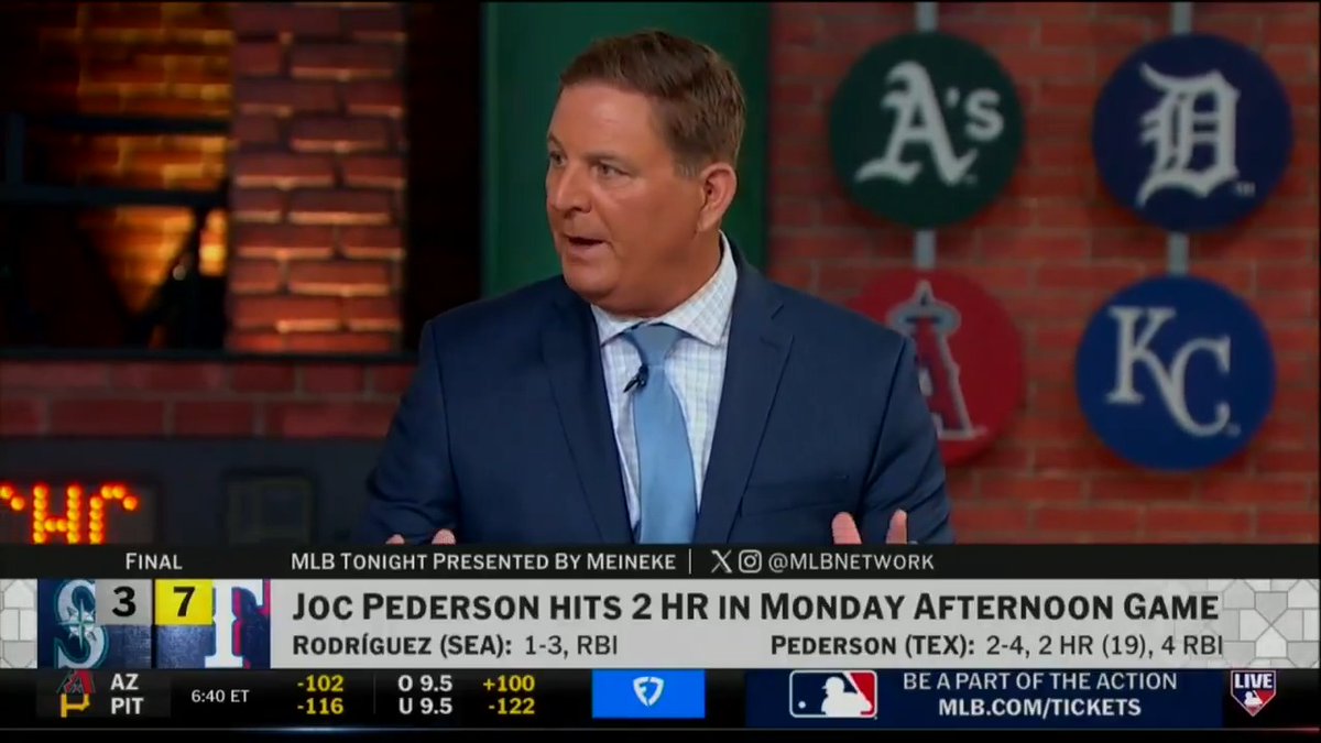 Joc Pederson hit 2 HR earlier as the Rangers increased their lead in the AL West 💪 #MLBTonight reacts to the Mariners' season so far after dropping 3 of 4 in Arlington.