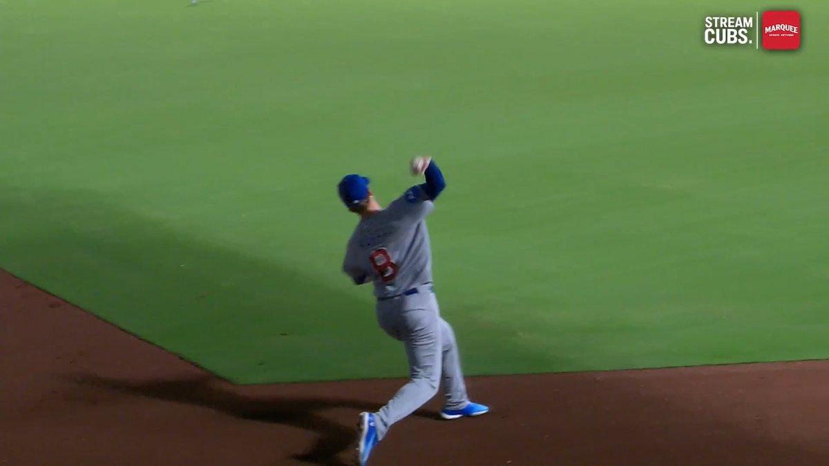 Ian Happ with an impressive outfield assist 😱