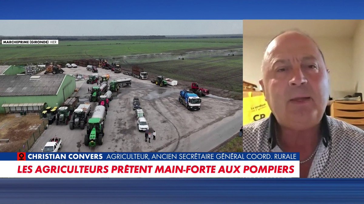 «Les agriculteurs ont la plus grosse faculté de transport de l'eau et peuvent aller dans des lieux non accessibles en camion, grâce aux tracteurs», indique Christian Convers, agriculteur, dans #LaMatinaleEte Toute l'info est à retrouver sur