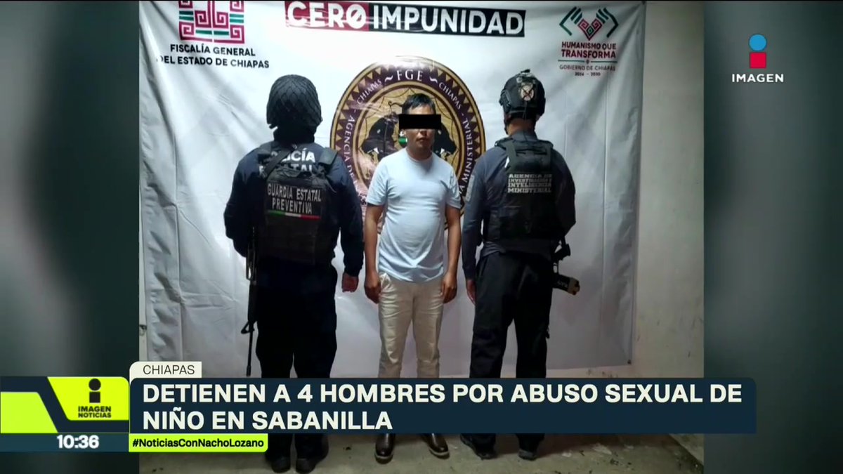 Un niño de 11 años fue #abusado sexualmente por dos hombres en el municipio de Sabanilla, #Chiapas, mientras que un tercero graba la #agresión. El video fue difundido posteriormente en redes sociales. Ya hay 4 detenidos: