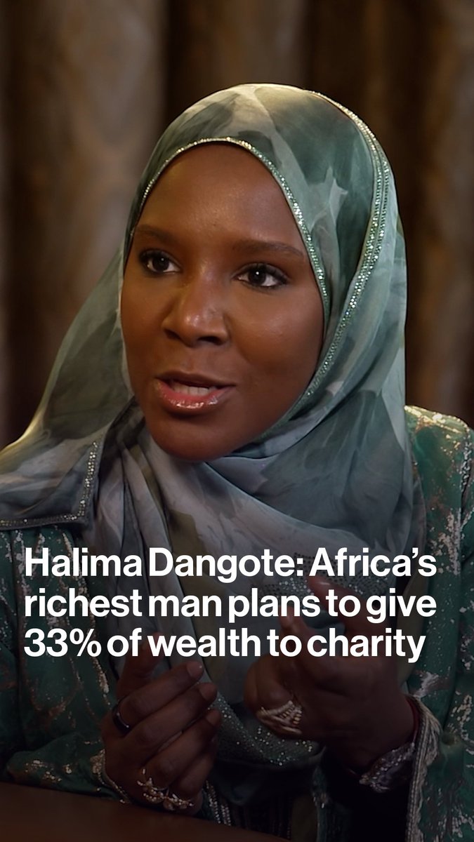 Africa's richest man Aliko Dangote plans to leave a third of his wealth to charity, says his daughter Halima "Giving back is part and parcel of what we do," she tells Bloomberg's Jennifer Zabasajja
